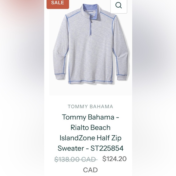 Tommy Bahama striped,snap ,pullover sweater , sz L,cotton blend ,coastal,sporty - Picture 12 of 12